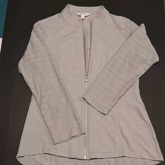 Zippered Gray Sport Jacket - Picture 1 of 3